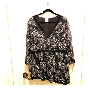 Black and white blouse